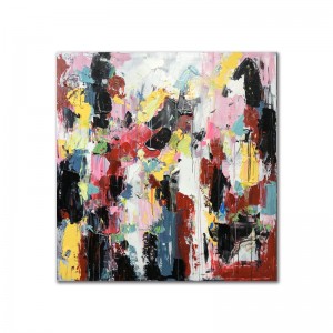 Nhà máy Bán buôn đầy màu sắc Costom Handpained Tranh acrylic Trang trí tường Tóm tắt Tác phẩmnghệ thuật Canvas Dầu cho phòng khách